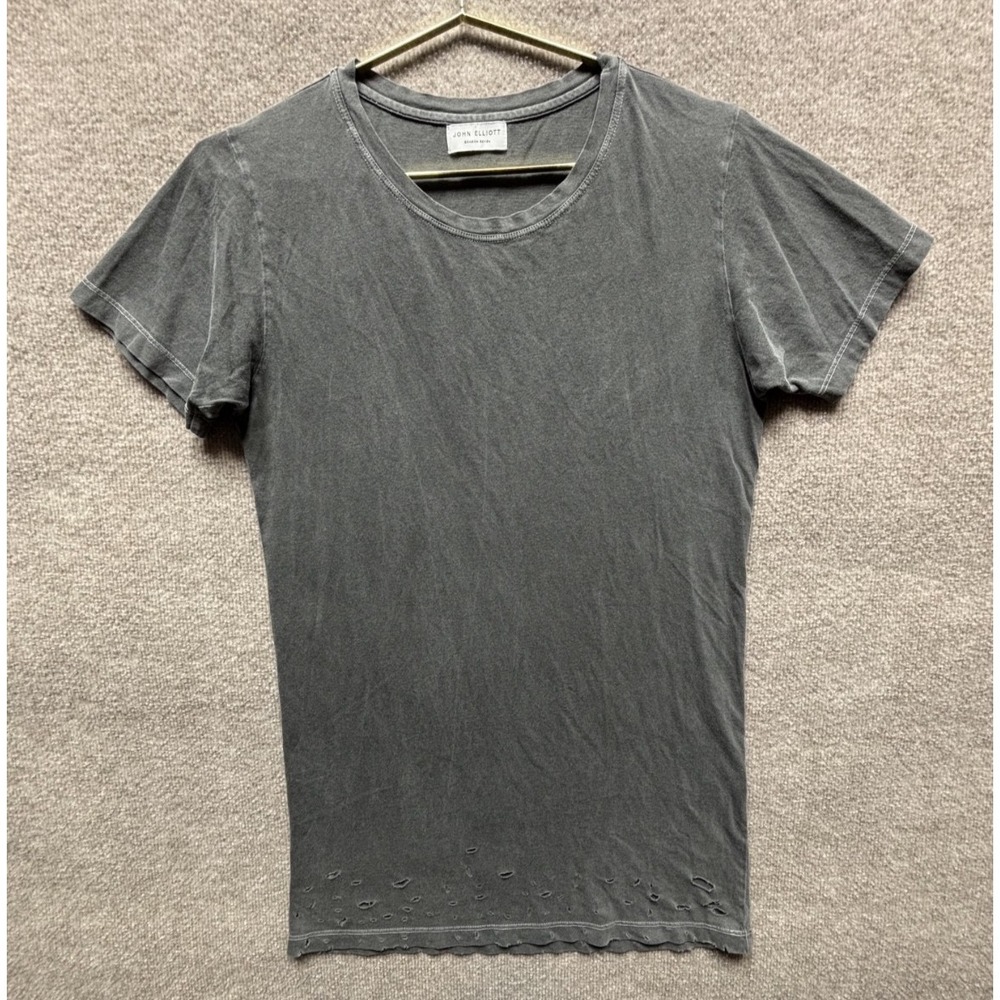 John Elliott Season Seven 7 Tee Shirt Adul Small 1 Gray Distressed Long SS EUC